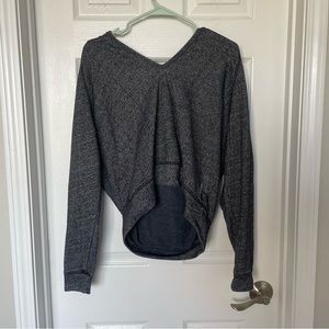 Free People Movement Heathered Gray Cropped Hoodie Size XS